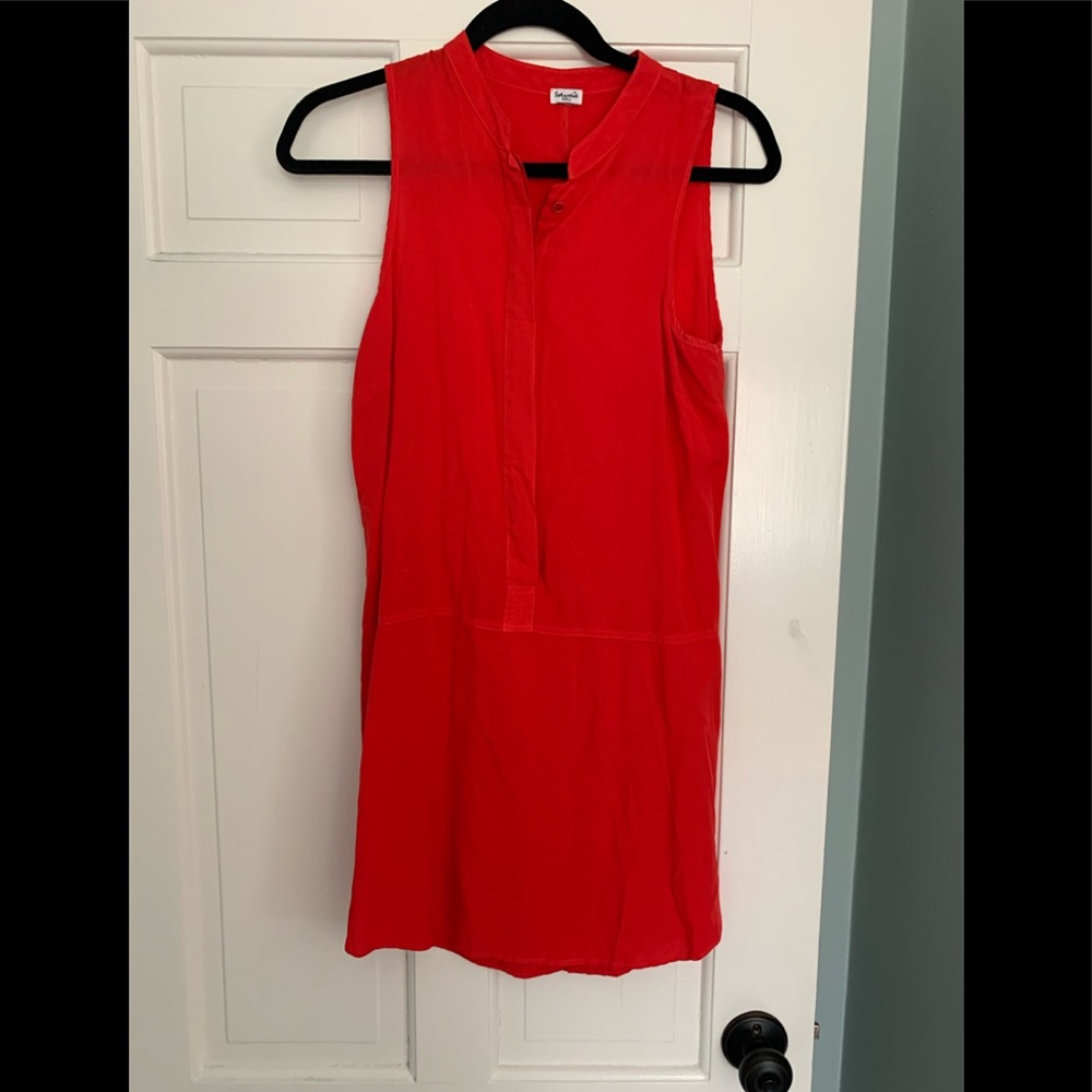 Beautiful Cotton Splendid Basic Red Tunic Dress - image 1